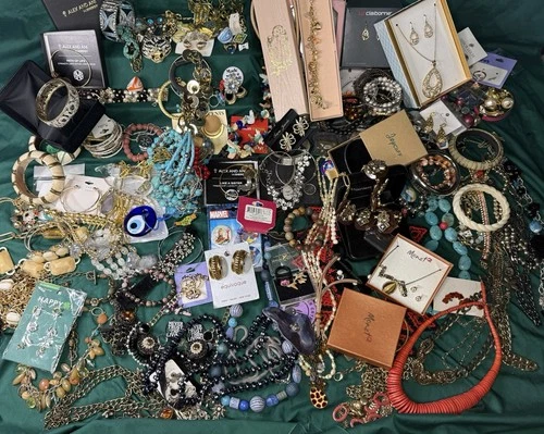 Costume Jewelry Lot 14lbs Lucite Kirks Folly Ralph Lauren Swoboda Monet Brighton