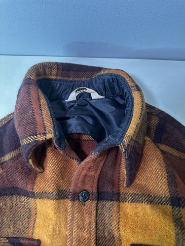 Vintage 60s 70s Montgomery Ward Plaid Wool Shirt Jacket Mens Size S/M - Bild 4 von 11