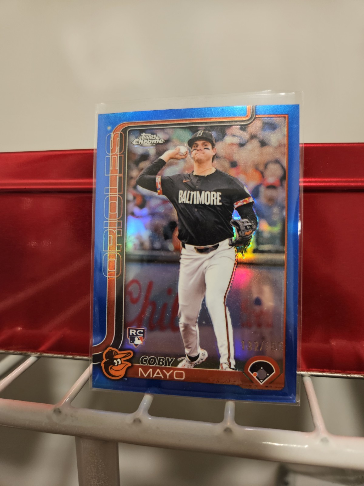 2025 Topps Chrome - Coby Mayo #120 Blue Refractor /150 (RC)