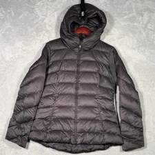Patagonia Jacket Womens Medium Gray Hooded Puffer Down Coat Downtown