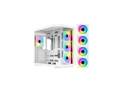 DIYPC ARGB-N3-W White USB3.0/ Type C Tempered Glass E-ATX /ATX Gaming Computer C