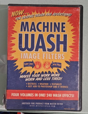 MACHINE WASH IMAGE FILTERS  four volumes in one   CD ROM  for windows & mac