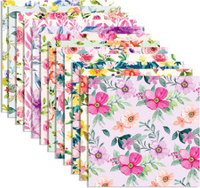 24 Sheets Floral Pattern Paper Watercolor Flower Scrapbook Paper 12" x 12" Water