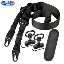 Tactical 2-Point QD Rifle Sling with M-LOK Swivels and Pad