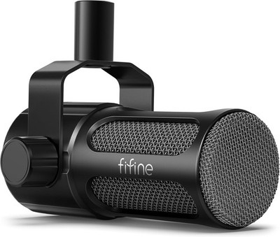 FIFINE XLR Dynamic Microphone, Studio Vocal Mic for Recording, All Metal XLR Pod