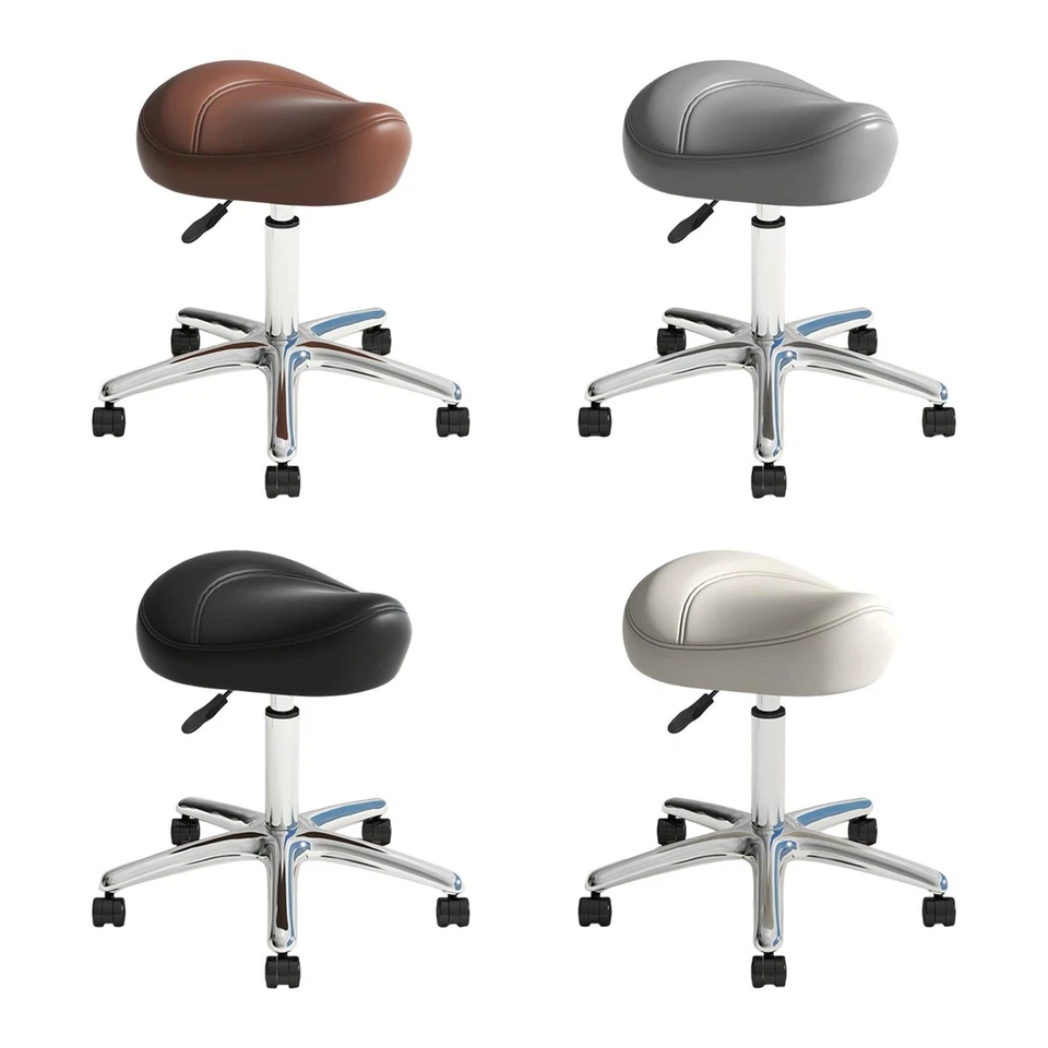 Saddle Stool Stable Rolling Swivel SPA Stool for Salon Housework Barbershop - Image 2 of 2