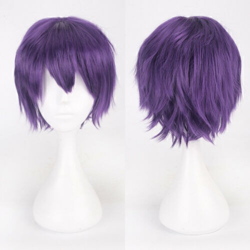 Unisex Boys Mens Anime Short Wig Straight Hair Handsome Full Wigs Cosplay Party - Picture 12 of 21