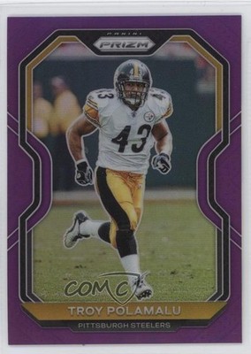 2020 Panini Prizm Purple Prizm /125 Troy Polamalu #73 HOF 2h5