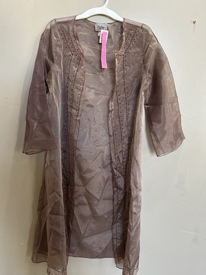 Coty USA Vintage Open Duster Size S Special Ocassion Brown boudoir