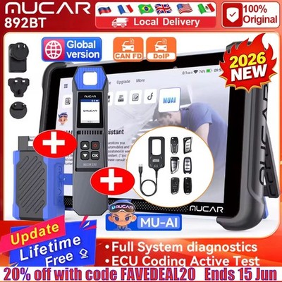 MUCAR 892BT TKEY101 TPMS All System AI Diagnostic Tool Car Bidirectional Scanner