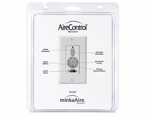 MinkaAire WC500 Wall Control For Select DC Fan Models White, Amber, Brown plates