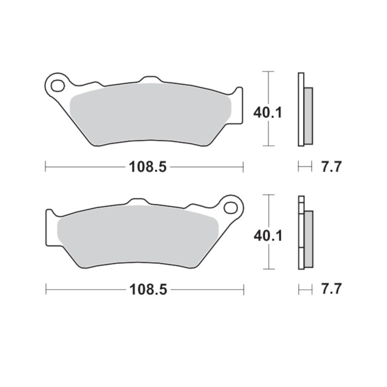 Brake Pads for DUCATI 1000 SPORT S 2007-2009 Front Organic MotoMaster