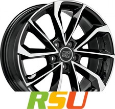 MSW MSW 42 gloss black full polished 7.5x17" ET38 LK5 108 ML 73.1 Alufelgen 1...