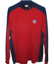 Rare Vintage Nike US Ski Team Half-zip Pullover Jersey Knit T Made in USA