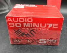 Audio Cassette Tapes Normal Bias 90 Minutes Lot Of 5 NOS SEALED