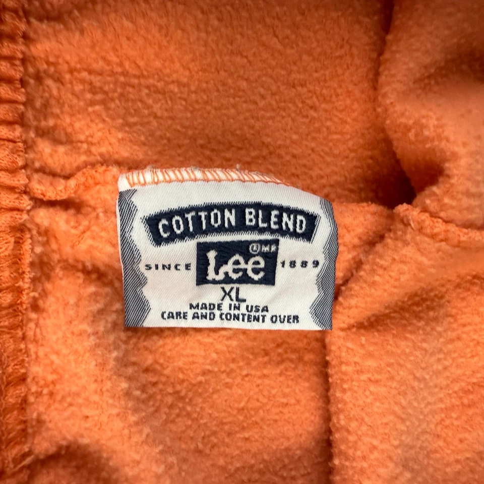 DE COLECCIÓN LEE Pantalones Cortos Sudadera Naranja Extra Grande Hecho en EE. UU. Mezcla de Algodón Cintura Elástica Foto 4 de 4