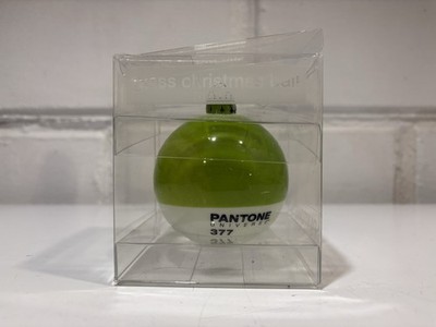 Seletti Pantone Universe Glass Christmas Ball Ornament #377 Green w/Box