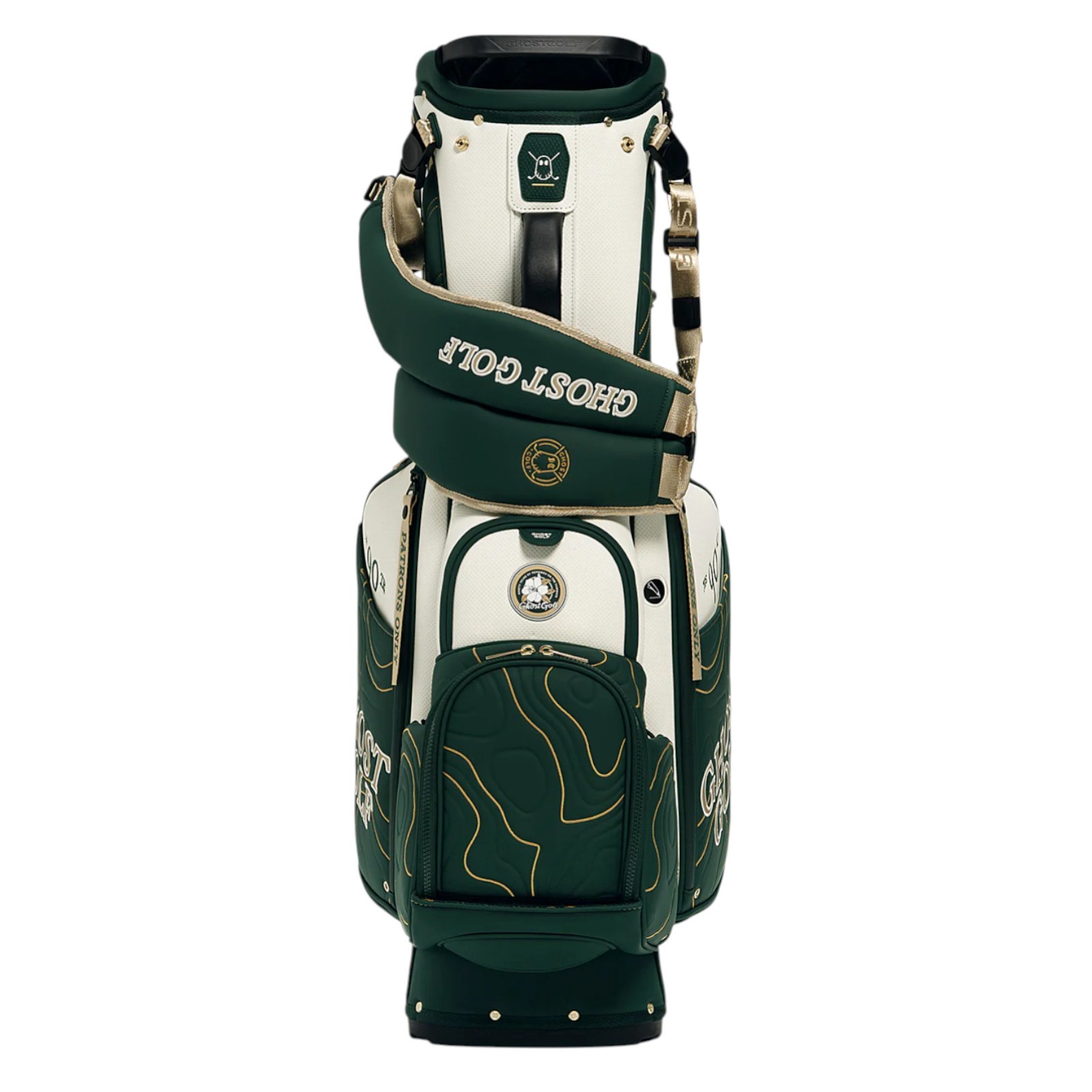 Ghost Golf Patrons Only Anyday 7-Way Stand Bag, Men's, Forest Green/White