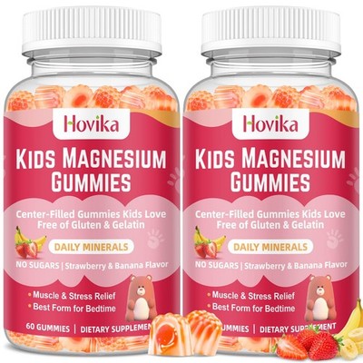 Magnesium Glycinate Gummies for Kids Calm Magnesium Supplement for Kids & Adu...
