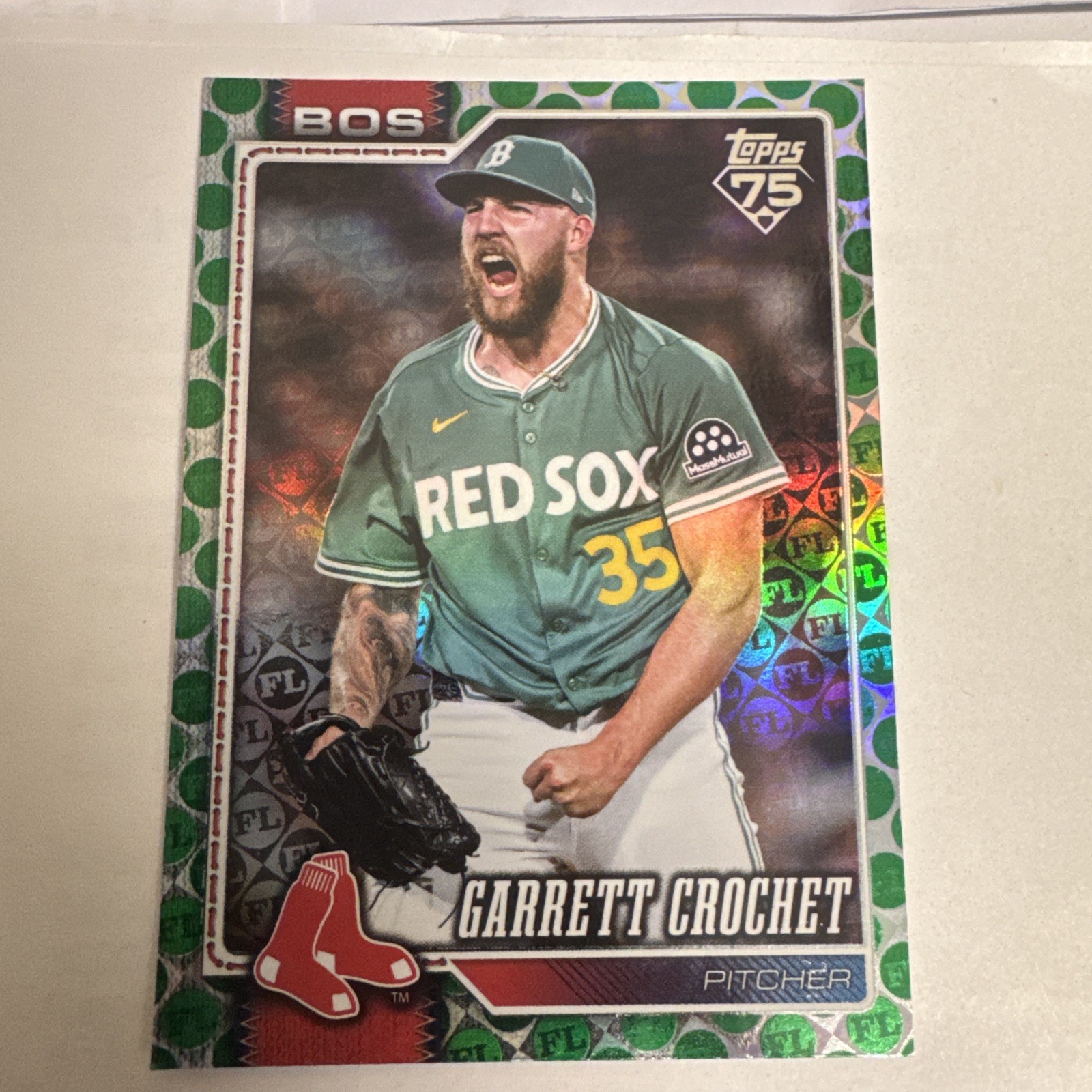 Garrett Crochet Topps 2026 Spring Training Green Holo #/99