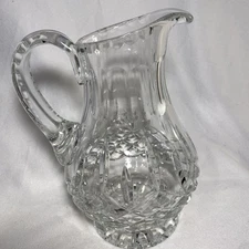~Near Mint ~ TYRONE  PITCHER / JUG IRISH CRYSTAL CUT GLASS 9" Tall Large HTF