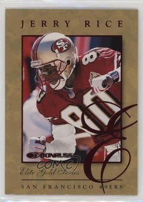1997 Donruss Elite Series Gold /2000 Jerry Rice #10 HOF hg6