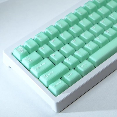 114-Key Translucent Green PBT Doubleshot Keycaps Set Cherry Profile Shine