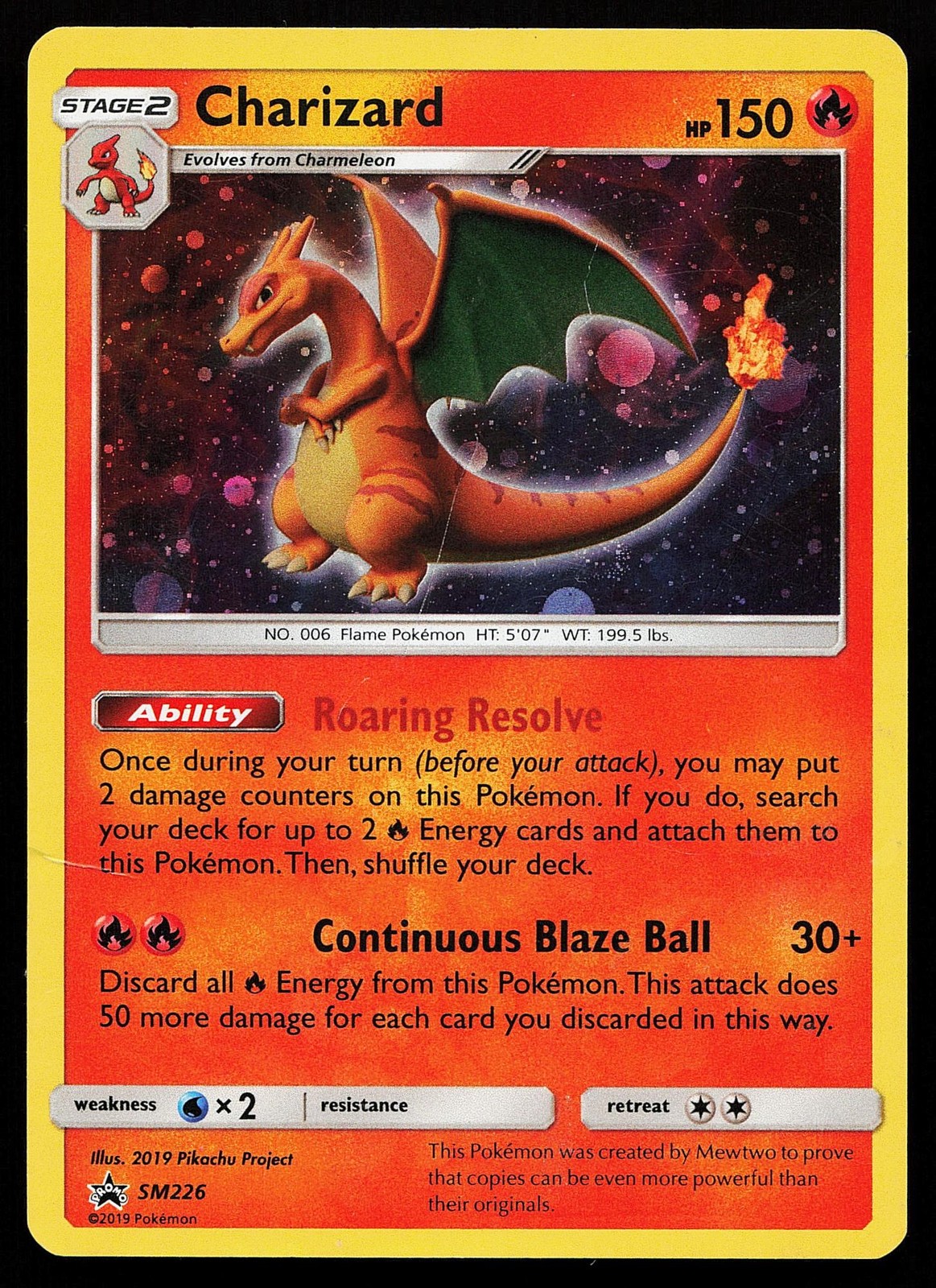 Charizard SM226 Cosmos Holo Sun & Moon Promo Pokemon Card