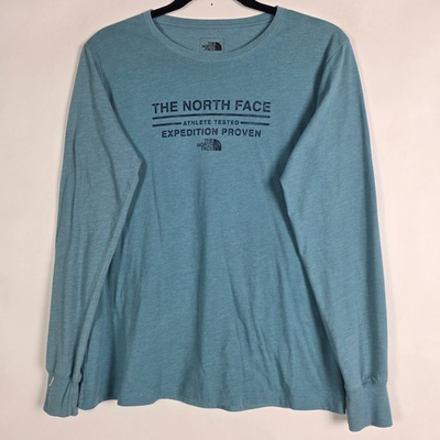 #ad #ad The North Face Expedition Proven Womens Large Long Sleeve Blue Graphic T Shirt $4.99