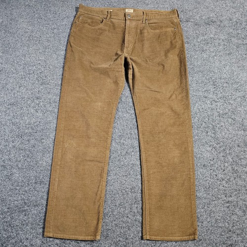 J Crew 770 Corduroy Pants Mens 38x32 Tan Camel Brown Slim Straight