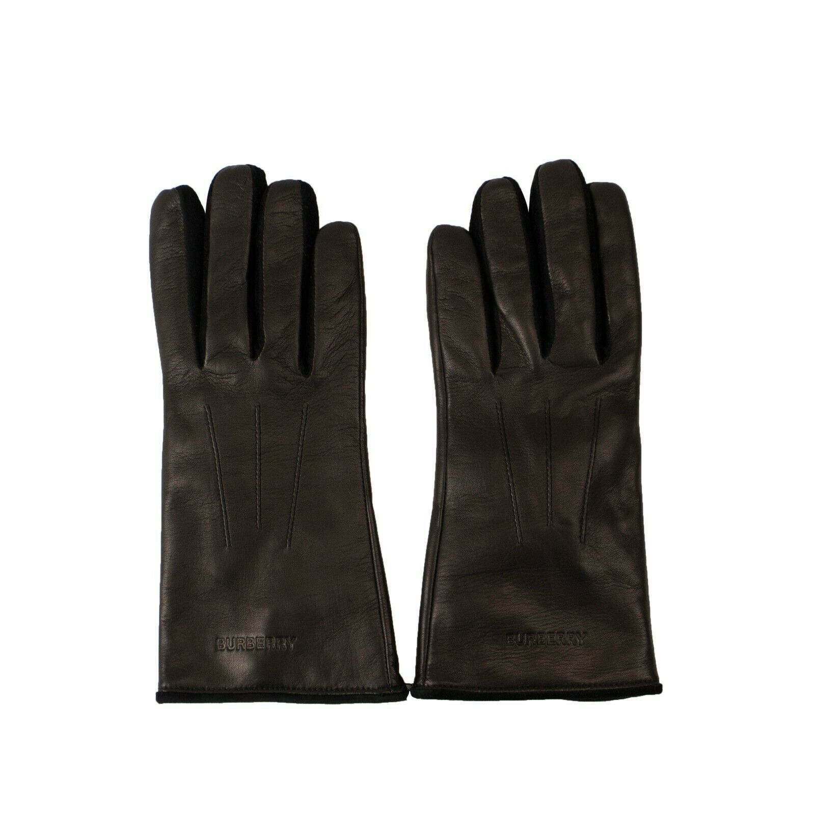 Burberry Black Leather Gloves eBay
