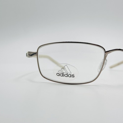 Adidas eyeglasses Men Ladies Angular Silver White Sports a628 40 6052 Sports New - Picture 2 of 11