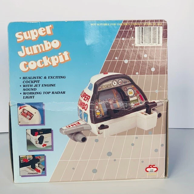 Super Jumbo Cockpit Airplane toy vtg nib box Japan plane jet Ever Sparkle BMC3 - Image 4 of 4