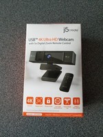 j5 create USB 4K ULTRA HD WEBCAM 5X DIGITAL ZOOM RC JVCU435-N Camera 