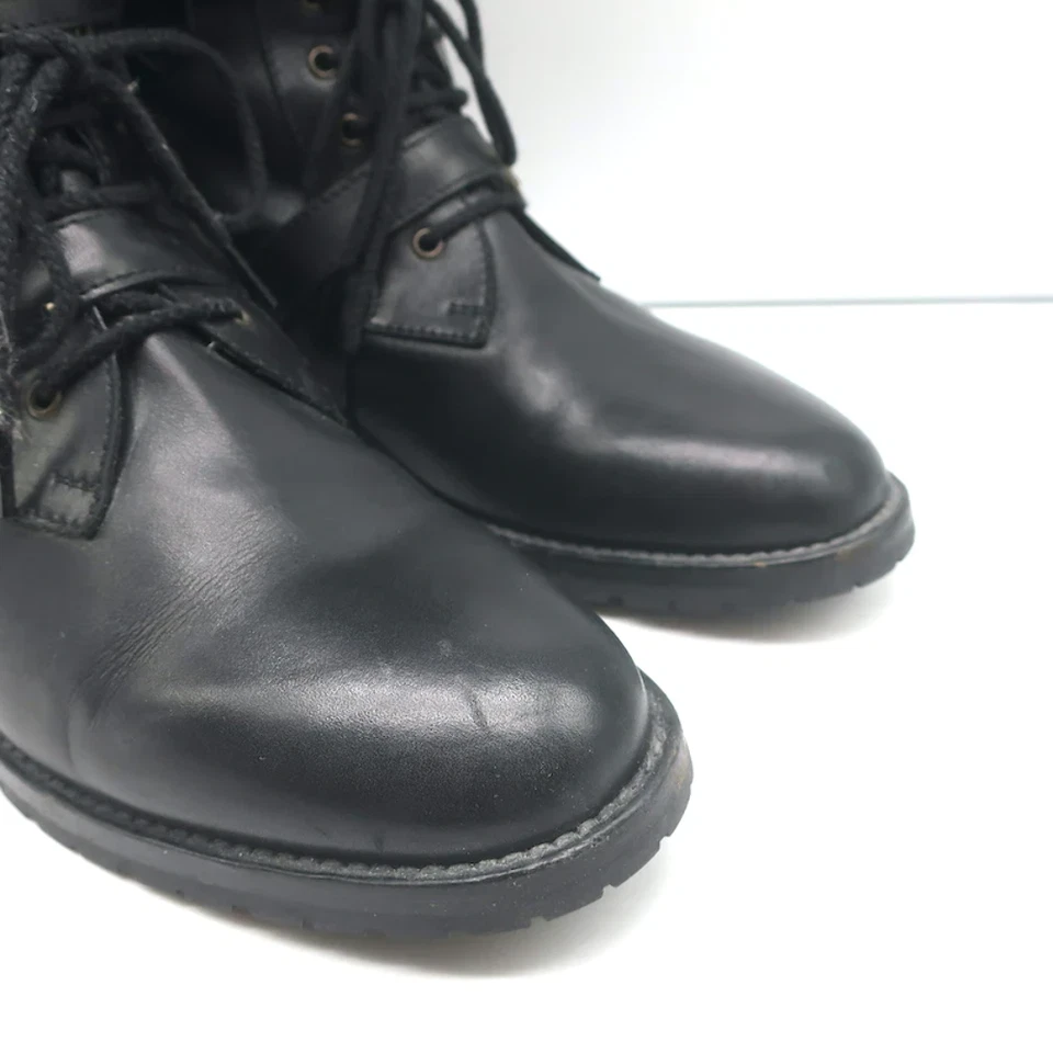 Manolo Blahnik Buckled Riding Boots Black Leather Size 38.5 - Image 2 of 4