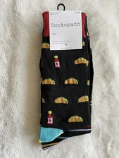 Sockopath Taco Hot Sauce Socks 3 Pack Crew Men's Size 6-12 Soft Funny