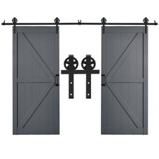 Barn Wood Door Sliding Barn Door Hardware Track Kit Steel Roller for Single Door