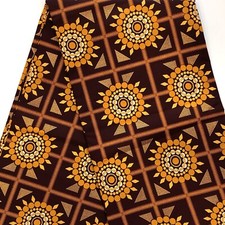 African fabric, Ankara fabric, Metallic gold glitter, floral square print fabric
