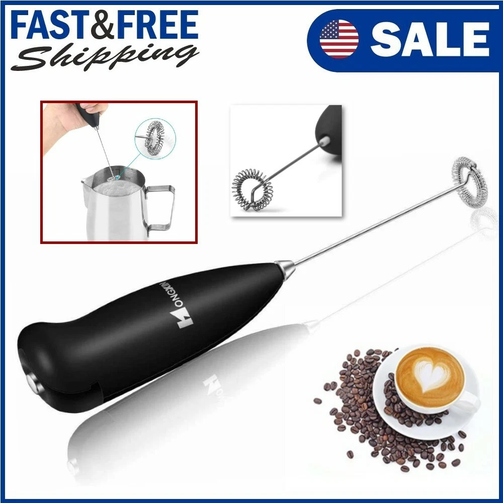 Milk Frother Electric Mixer Coffee Battery Operated Whisk Handheld Drink  Stirrer Mixing Wand Mini Coffee Foam Blender Hand