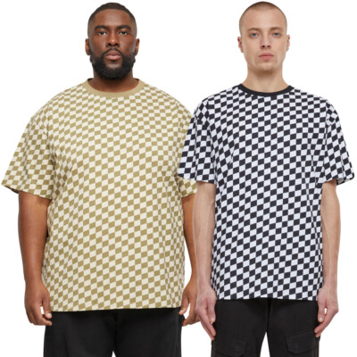 Urban Classics Oversized Check Tee Herren T-Shirt Baumwolle Kariert Jersey Men