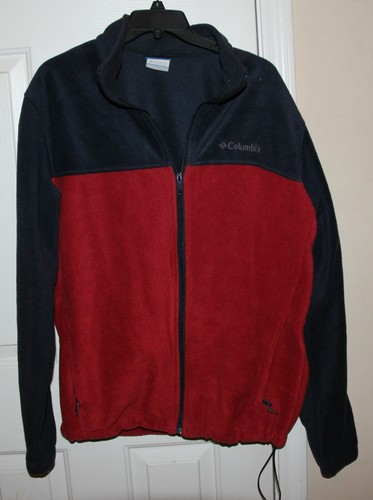 Columbia Fleece Jacket Mens L Large Red 