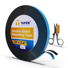 Double Sided Tape Heavy Duty - 33 ft x 0.4" - Premium Mounting Tape - Acrylic Do