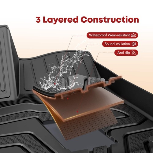 3 tapetes de piso de fila delantera y trasera para Toyota Land Cruiser Prado J150 09-19 5 asientos - Imagen 7 de 10