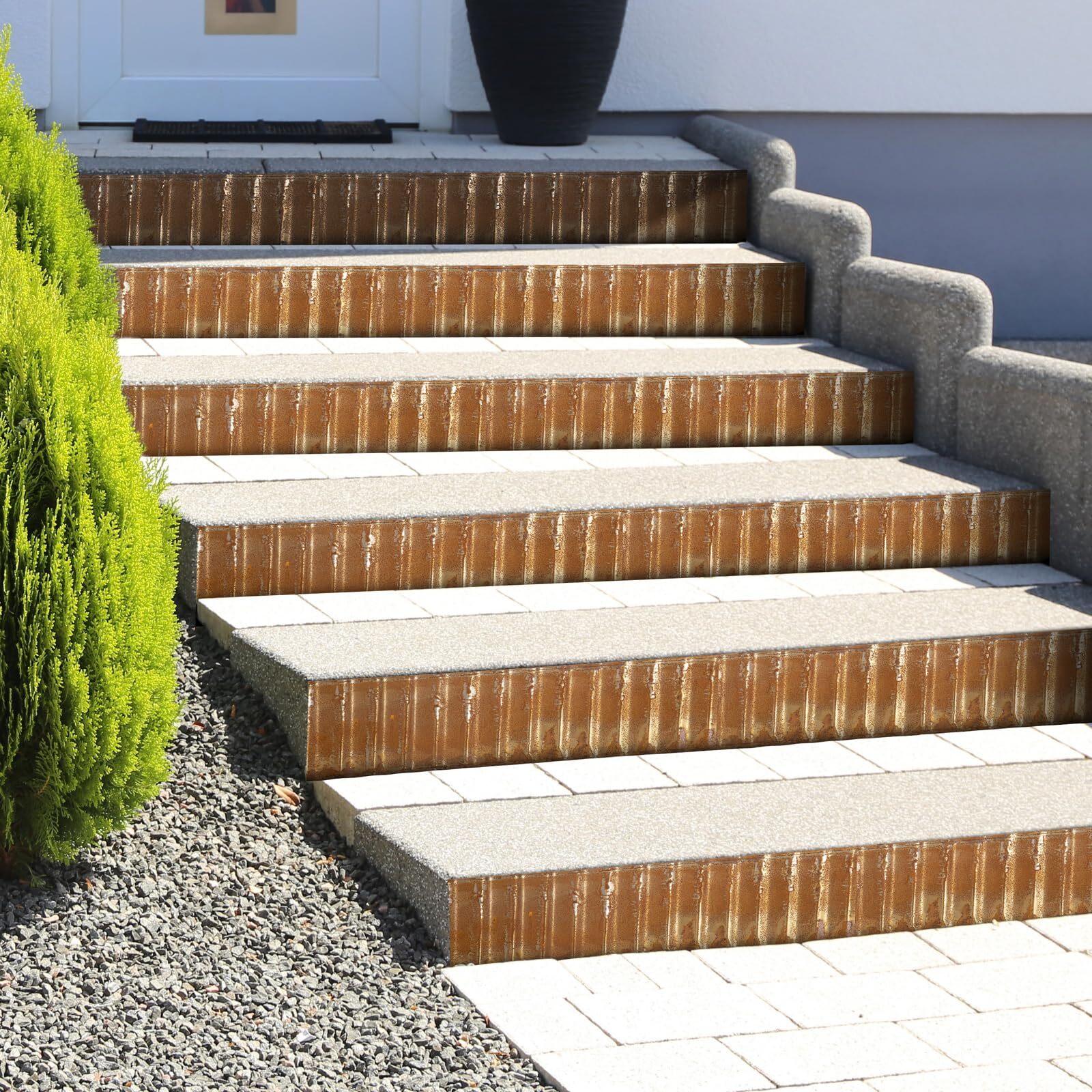 Corrugated Metal Garden Edging - Sturdy Border Perfect for DIY Flower Beds an...