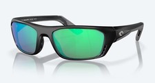 NEW Costa Del Mar Whitetip PRO Matte Black / Green Mirror Polarized Glass 580G