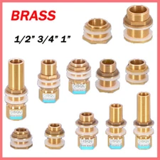 1/2"3/4"1" Brass Water Tank Outlet Fitting Male Female Connector Pool Fish Tank