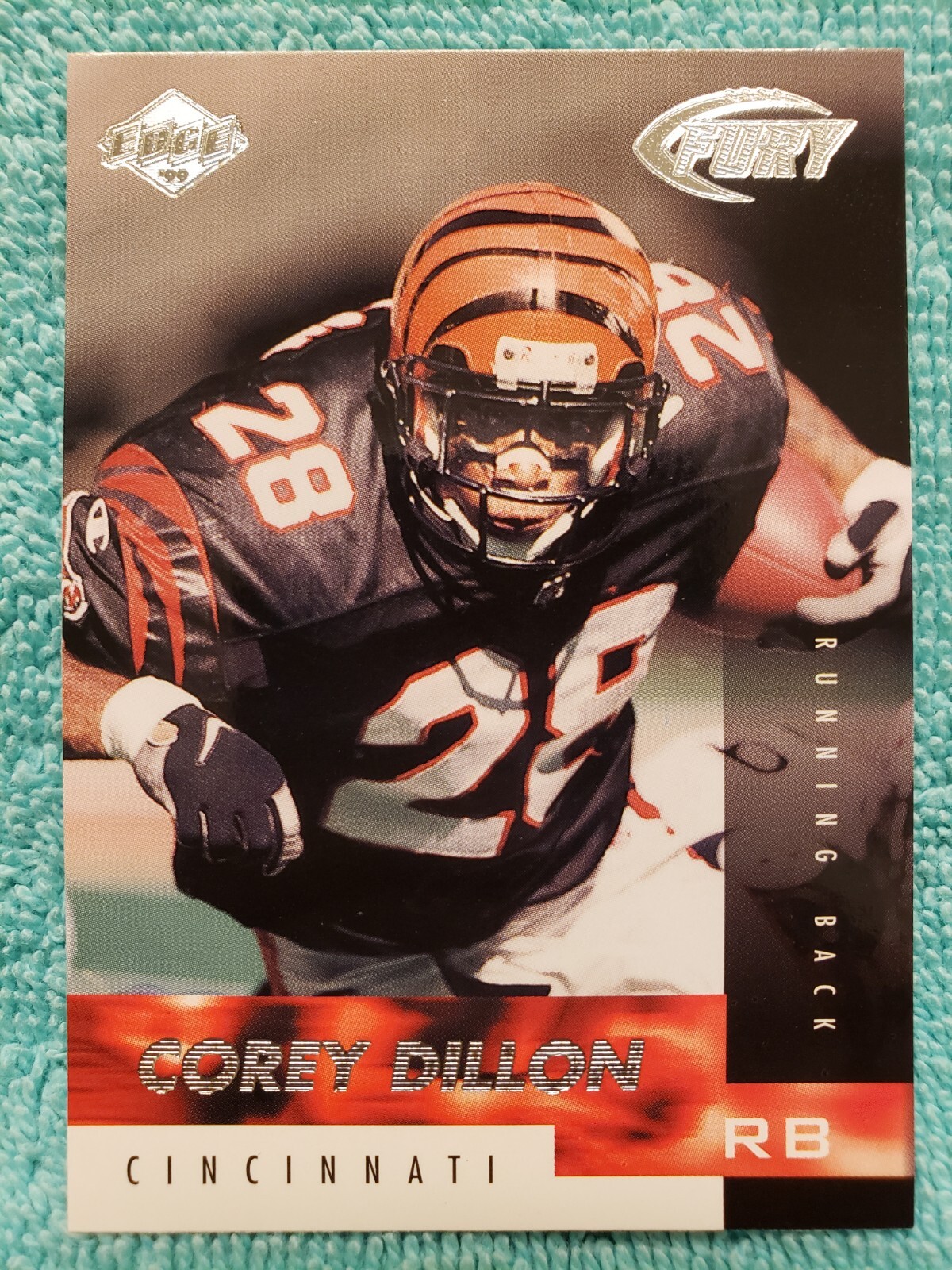 1999 COLLECTOR'S EDGE FURY COREY DILLON #37 CINCINNATI BENGALS 