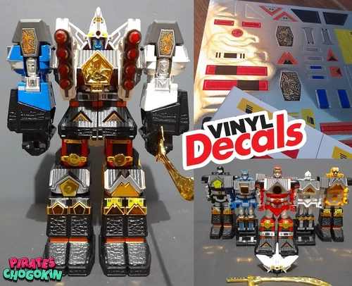 Decals Sticker Replacement Dx vintage Shogun Megazord Power Ranger Muteki Shogun