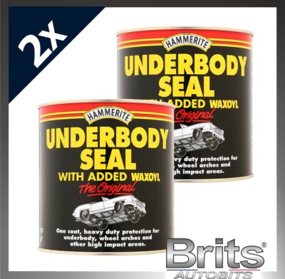 2x Hammerite Unterbodenversiegelung mit Waxoyl schwarz Autounterboden 500ml