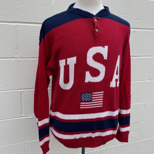 OLD GLORY USA SWEATER ADULT L LARGE RED WHITE & B… - image 1